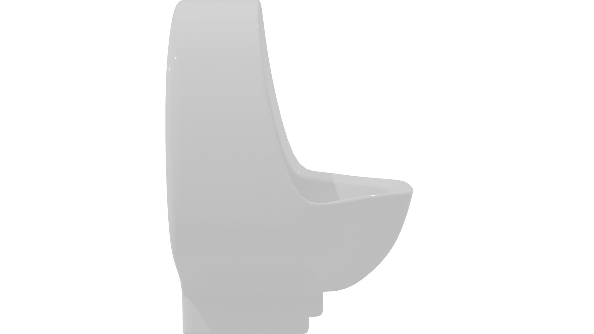 Minimalist Wall-Mounted Urinal Model - Professional 3D Model Render 8