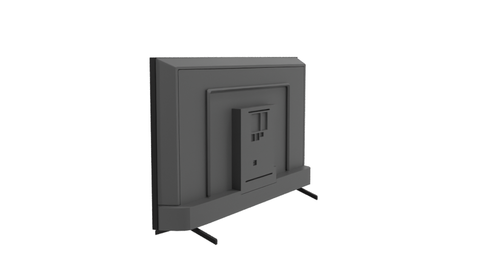 Sleek Flat Screen TV Model - Professional 3D Model Render 3