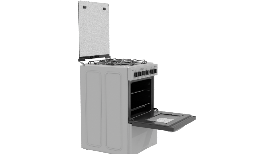 Stylish Gas Stove Oven Model - Professional 3D Model Render 9