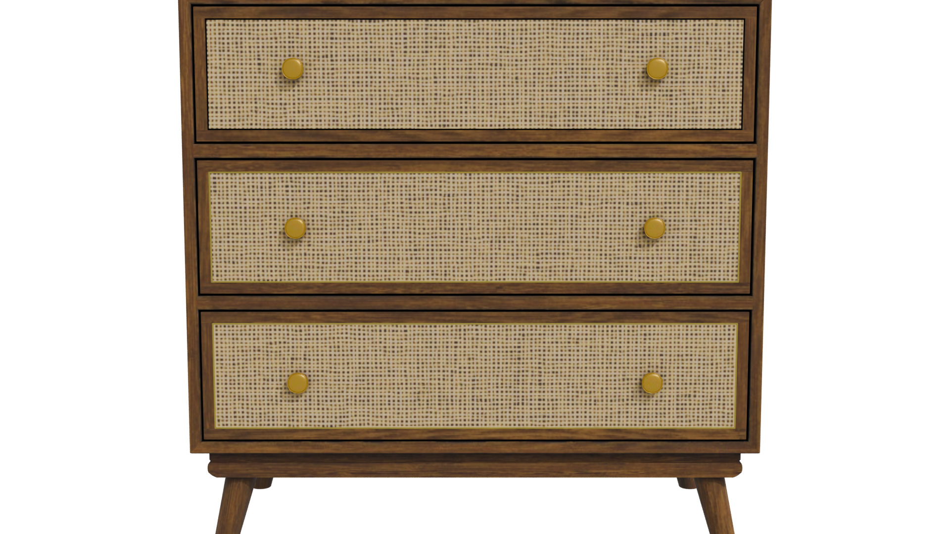 Mid-Century Modern Chest of Drawers - Professional 3D Model Render 11
