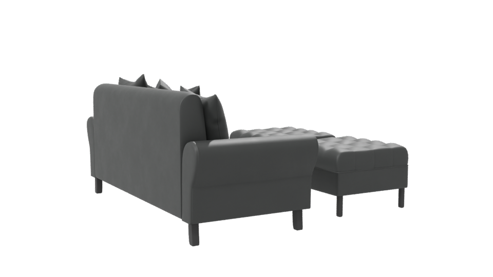 Contemporary Leather Sofa Set 3D - Professional 3D Model Render 7