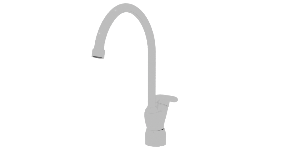 Sleek Modern Kitchen Faucet Model - Professional 3D Model Render 3