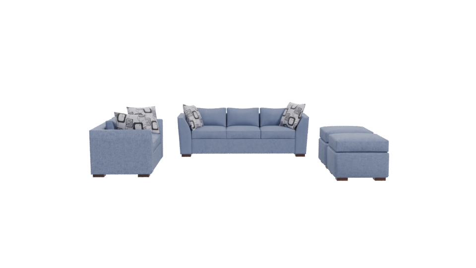 Modern Sofa Set 3D Model - Professional 3D Model Render 11