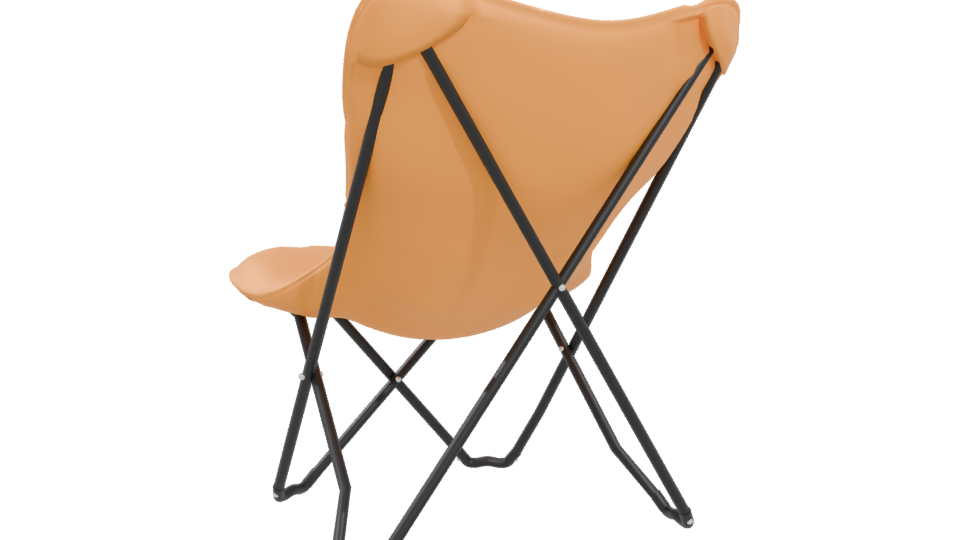 Stylish Folding Outdoor Chair Model - Professional 3D Model Render 4