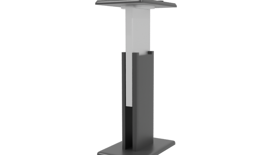 Stylish Minimalist Desk Stand 3D - Professional 3D Model Render 3