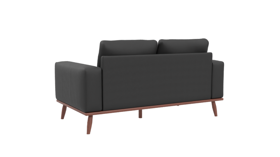 Contemporary Black Sofa Model - Professional 3D Model Render 4