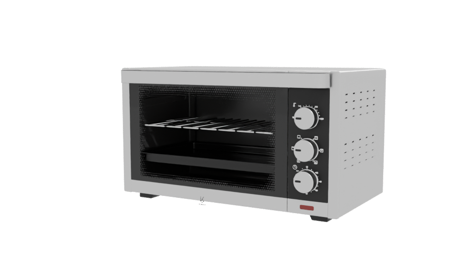 Stylish Compact Electric Oven 3D Model - Professional 3D Model Render 12