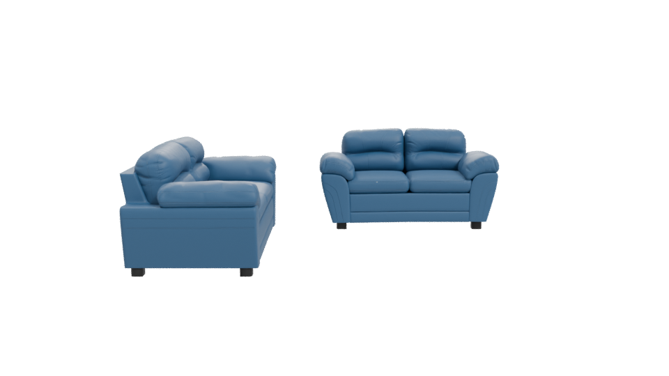Contemporary Blue Sofa Set 3D - Professional 3D Model Render 11