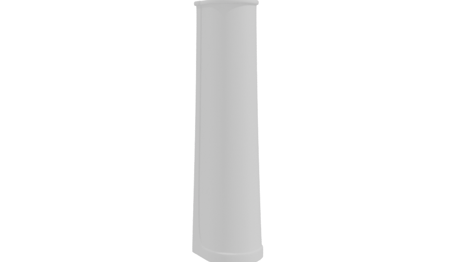 Minimalist White Cylinder Model 3D - Professional 3D Model Render 10