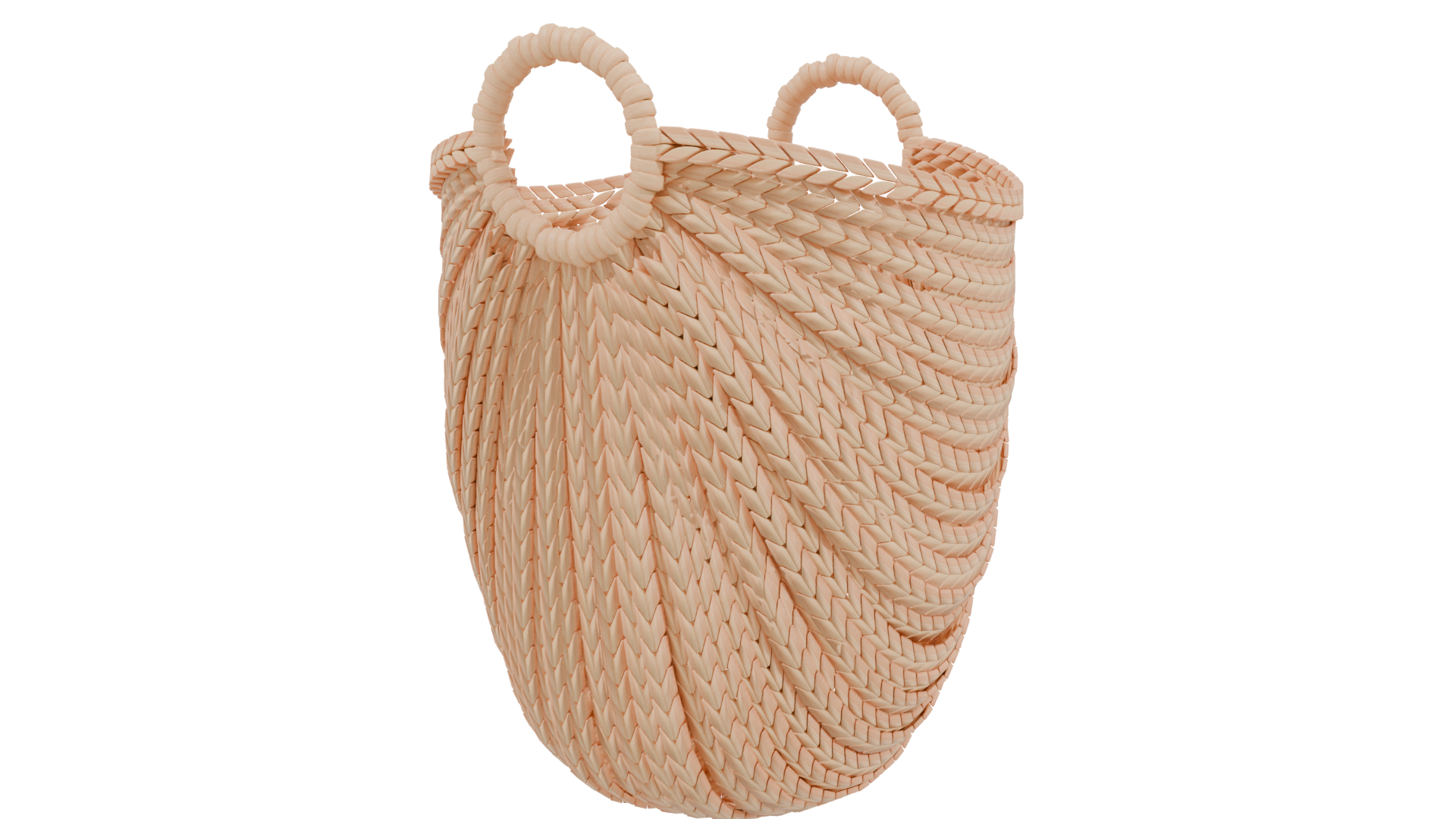 Elegant Woven Storage Basket 3D - Professional 3D Model Render 3
