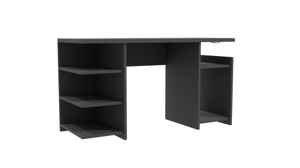 Black Gaming Desk Model 3D - Professional 3D Model Render 10