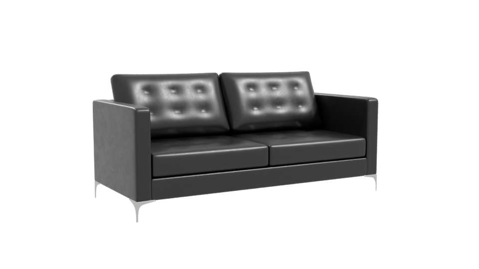Contemporary Black Sofa 3D Model - Professional 3D Model Render 10
