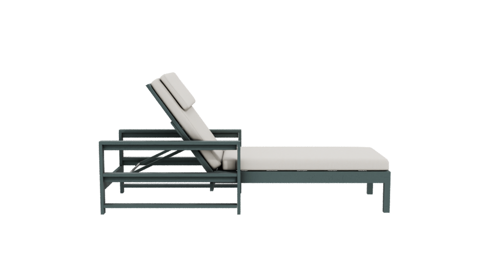 Stylish Outdoor Lounger 3D Model - Professional 3D Model Render 11