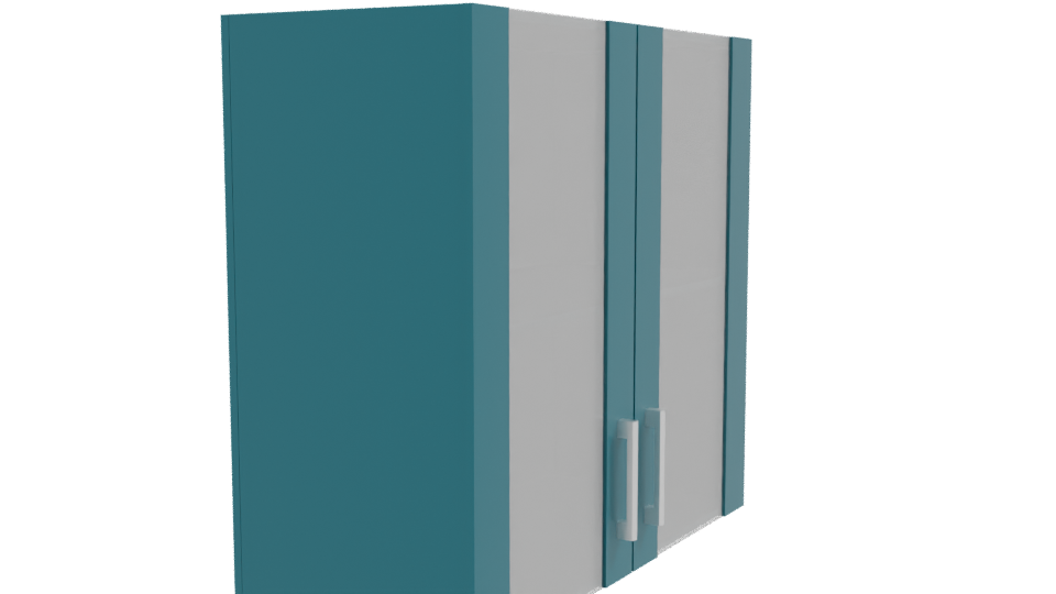 Minimalist Glass Display Cabinet 3D - Professional 3D Model Render 9