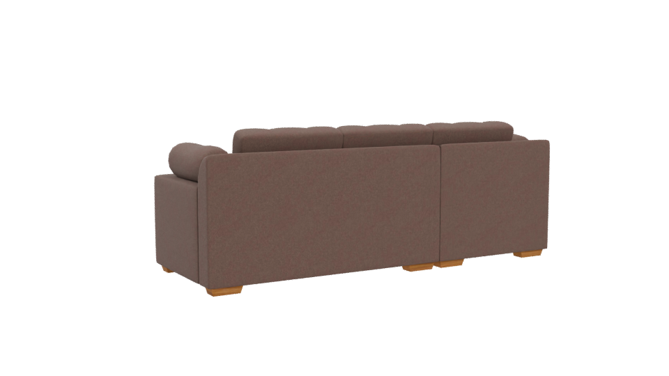 Contemporary Fabric Sectional Sofa 3D Model - Professional 3D Model Render 4