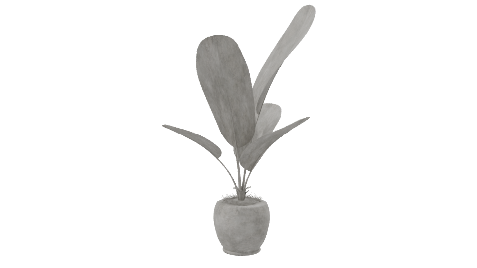 Stylish Potted Plant 3D Model - Professional 3D Model Render 8