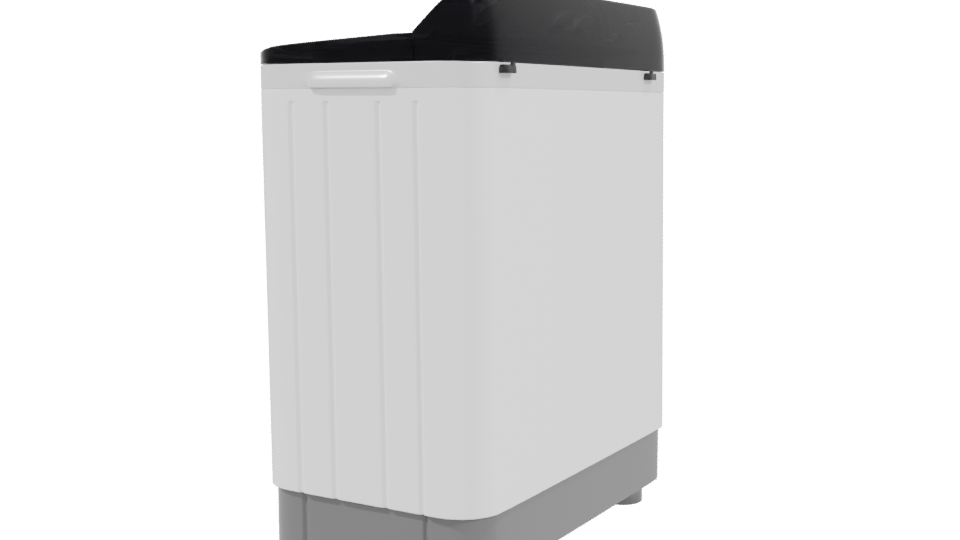 Compact Twin Tub Washing Machine 3D - Professional 3D Model Render 3