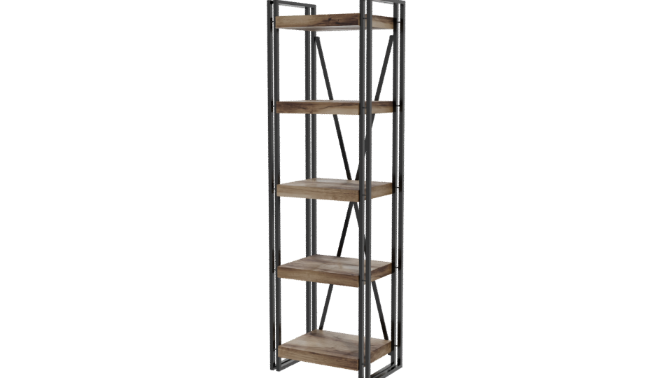 Stylish Wooden Shelving Unit 3D - Professional 3D Model Render 12