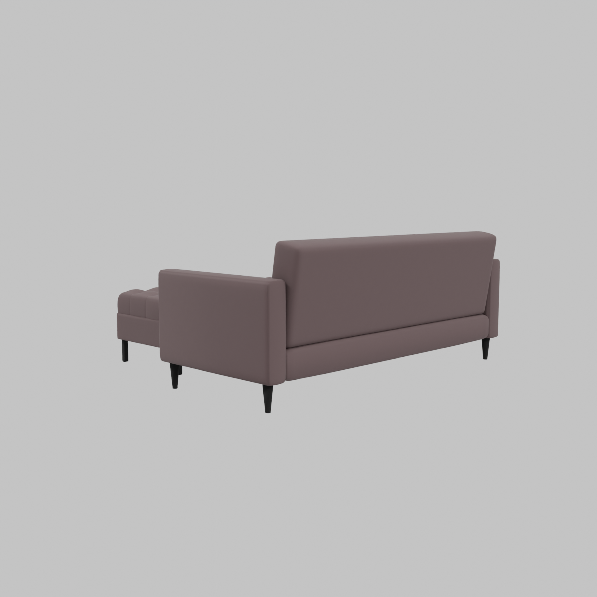 sofa-retro-3c-2-poufs-pu-chocolate