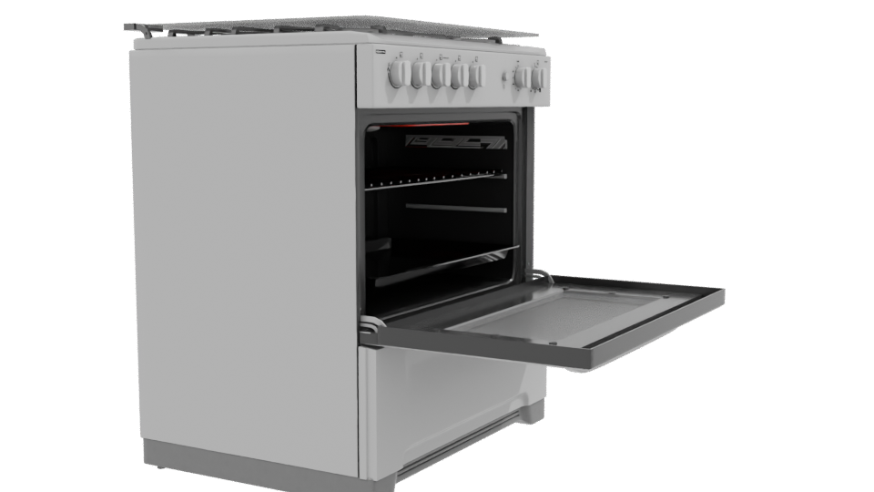 Modern Kitchen Oven Stove 3D - Professional 3D Model Render 9