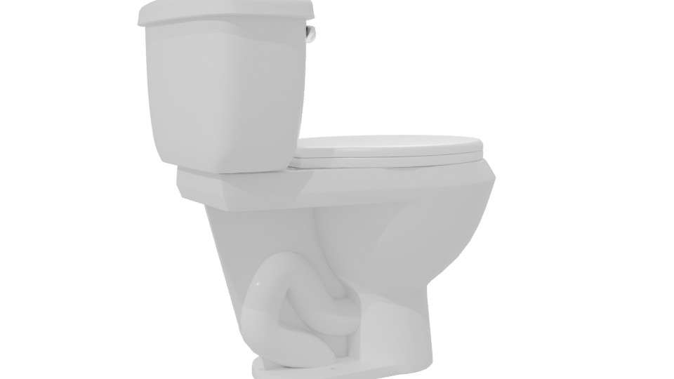 Stylish Bathroom Toilet Model - Professional 3D Model Render 7