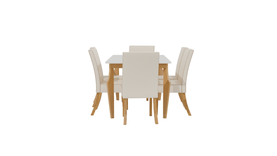 Stylish Dining Table Set 3D - Professional 3D Model Render 2