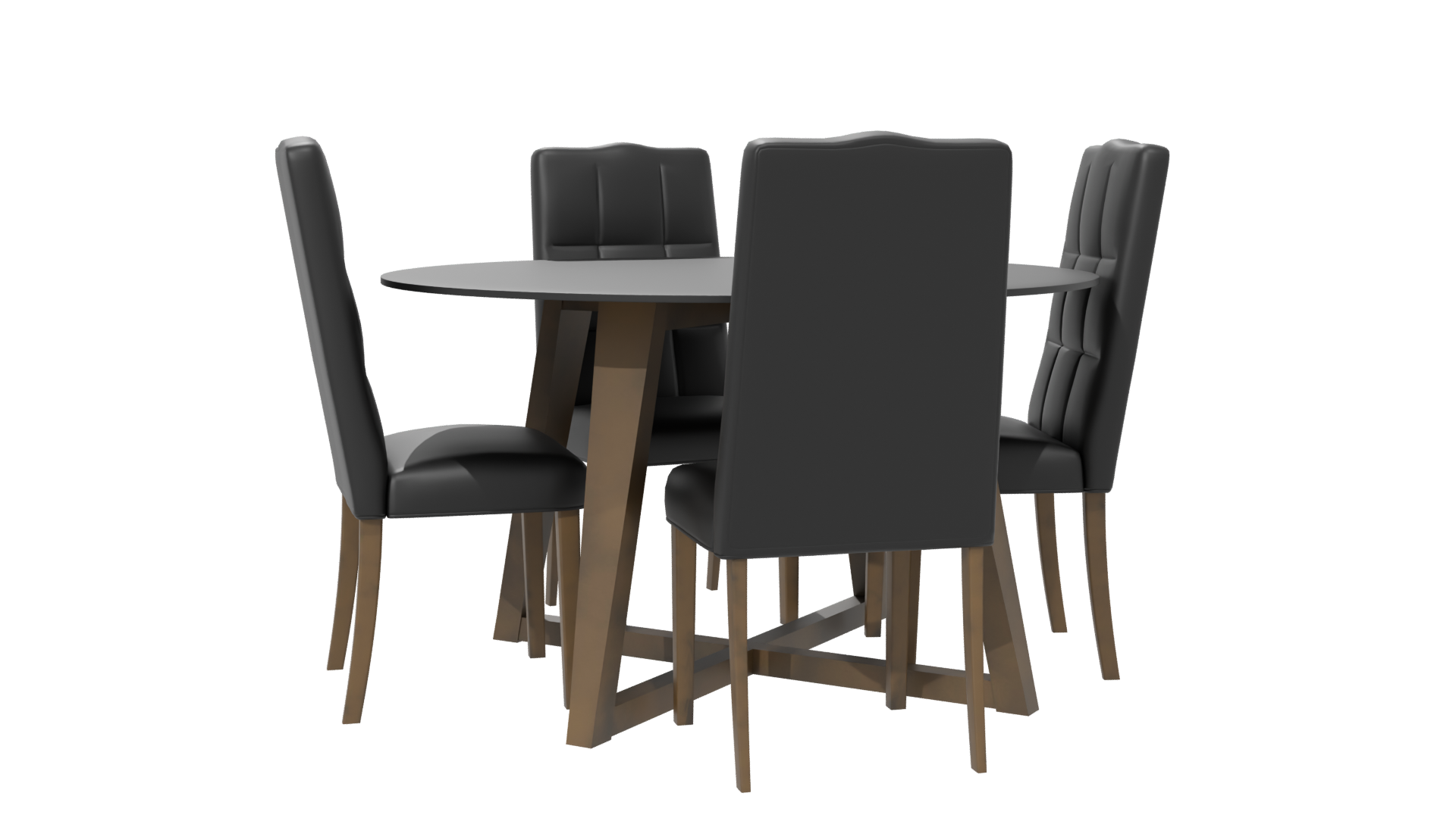 Contemporary Glass Dining Set 3D - Professional 3D Model Render 6