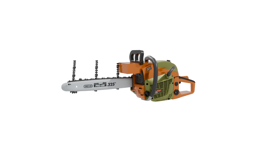 Realistic Chain Saw 3D Model - Professional 3D Model Render 10