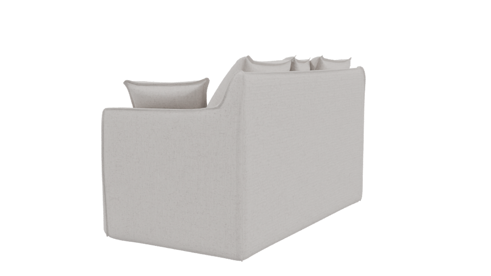 Cozy Modern Fabric Sofa 3D Model - Professional 3D Model Render 3