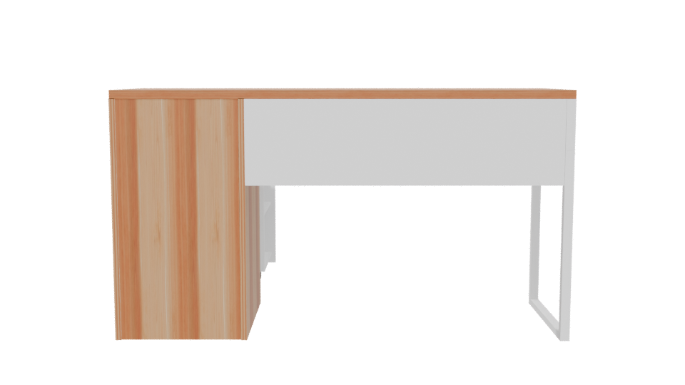 Modern Minimalist Desk with Storage 3D Model - Professional 3D Model Render 5