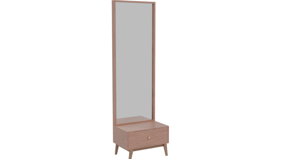 Modern Wooden Vanity Mirror 3D - Professional 3D Model Render 10