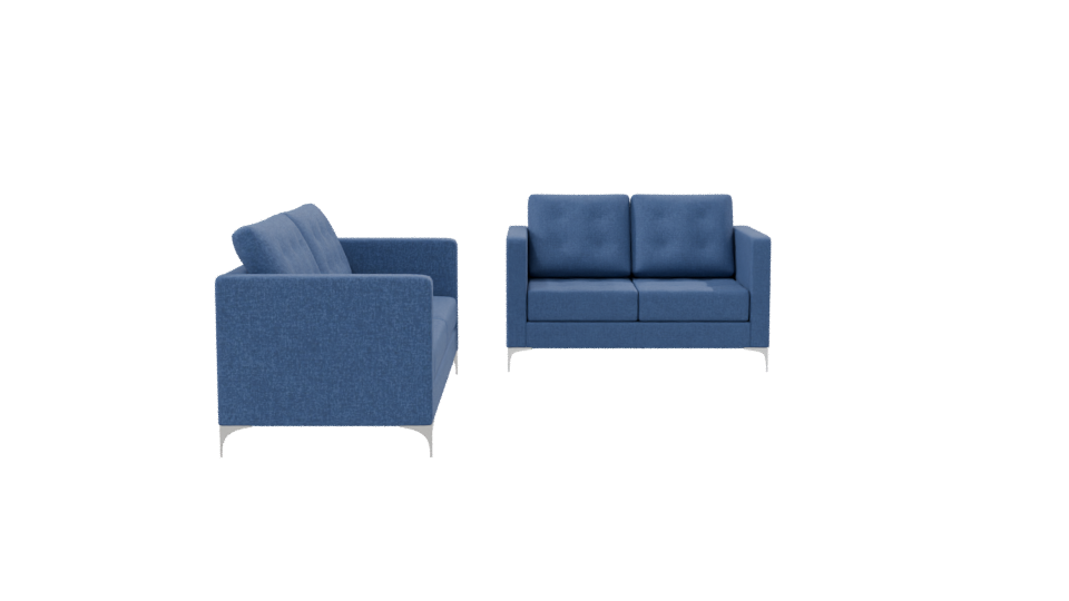 Stylish Blue Sofa Set 3D - Professional 3D Model Render 8