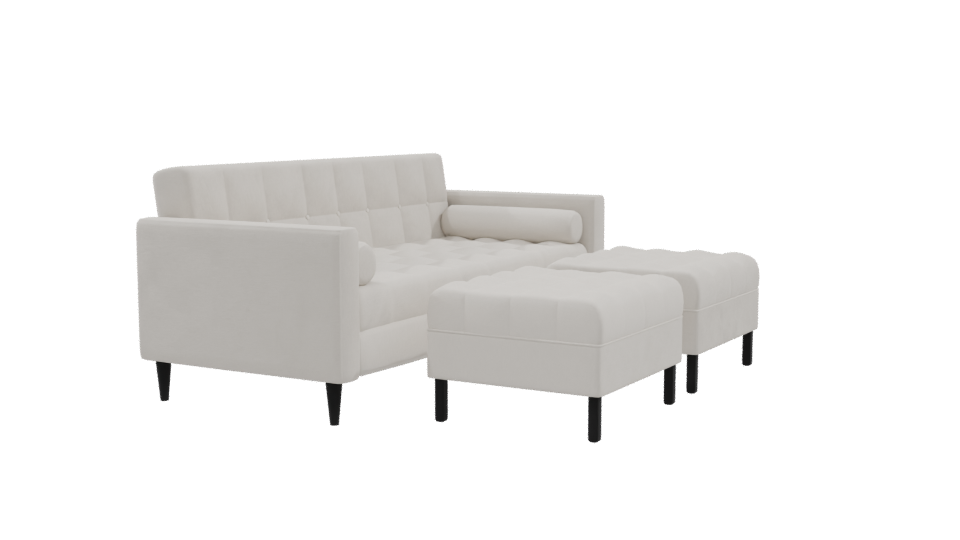 Modern L-Shaped Sofa 3D Model - Professional 3D Model Render 9