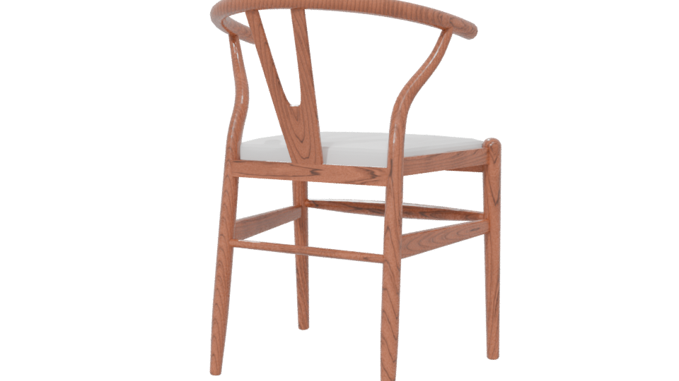 Elegant Wooden Dining Chair 3D Model - Professional 3D Model Render 6