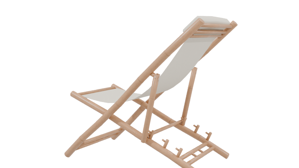 Stylish Outdoor Lounger 3D Model - Professional 3D Model Render 3