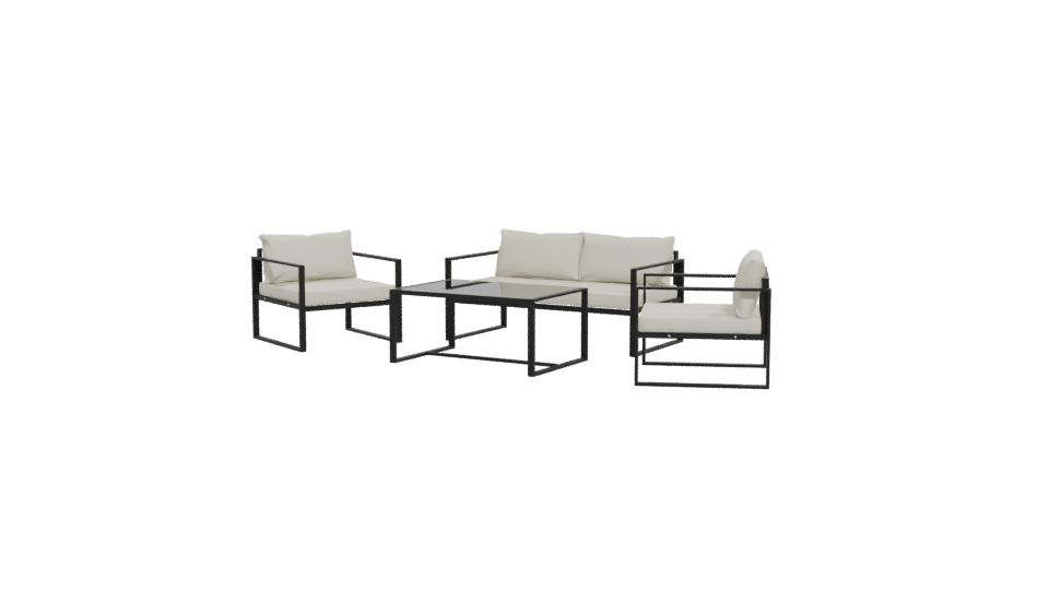 Stylish Outdoor Furniture Set 3D - Professional 3D Model Render 12