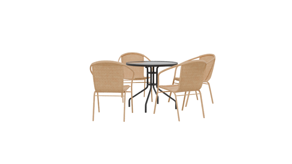 Contemporary Outdoor Dining Set 3D - Professional 3D Model Render 13