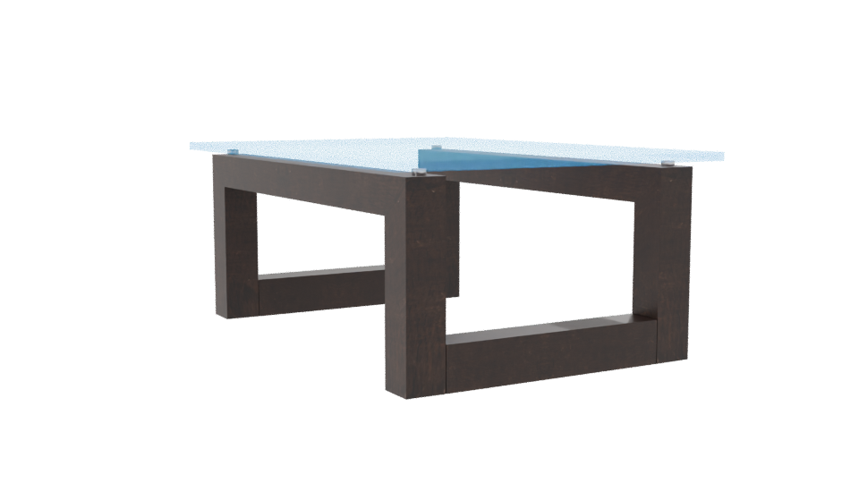 Modern Glass Table 3D Model - Professional 3D Model Render 7