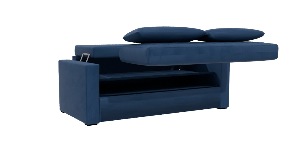 Sofá Cama Málaga Blue 3D Model - Professional 3D Model Render 4