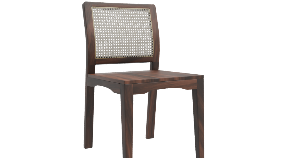 Stylish Wooden Dining Chair Model - Professional 3D Model Render 10