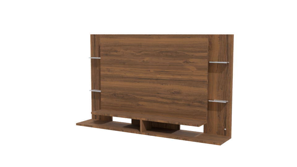 Stylish Wooden Wall Shelf Model - Professional 3D Model Render 12