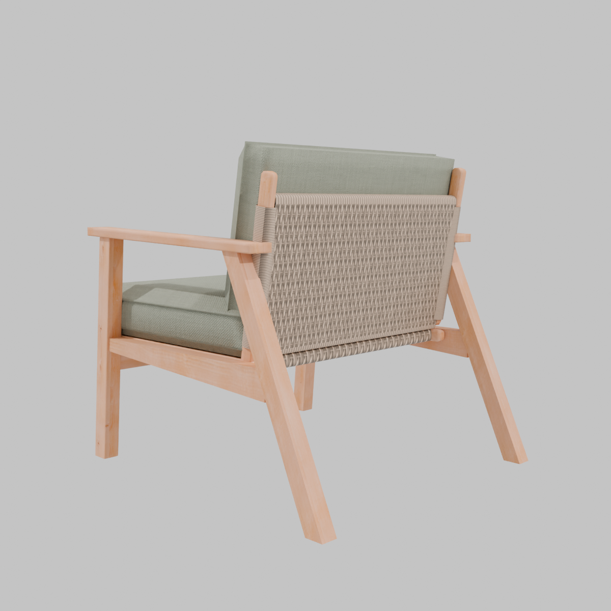 SILLÓN 1CON BERGEN ACACIA