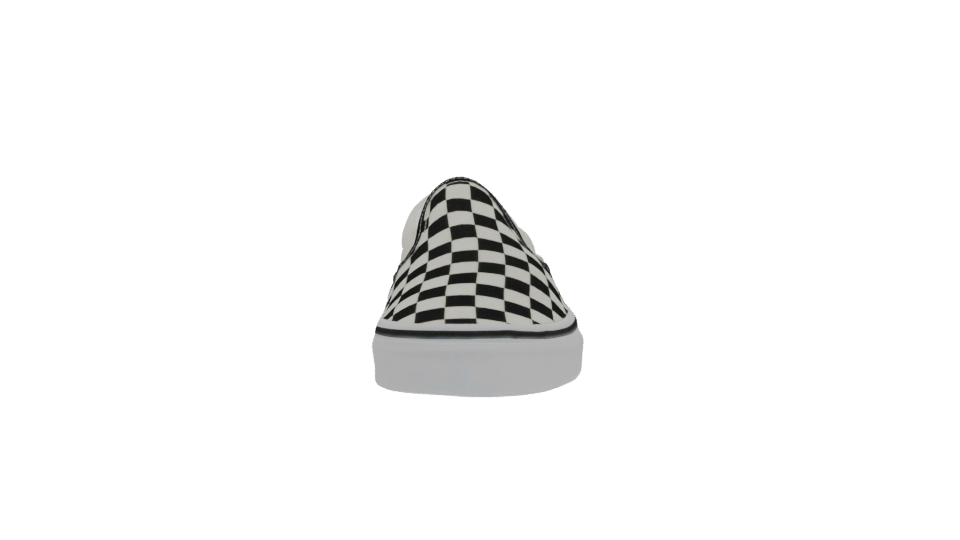Stylish Slip-On Checkerboard Sneakers 3D Model - Professional 3D Model Render 2