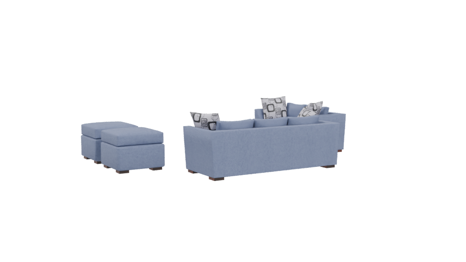 Modern Sofa Set 3D Model - Professional 3D Model Render 4