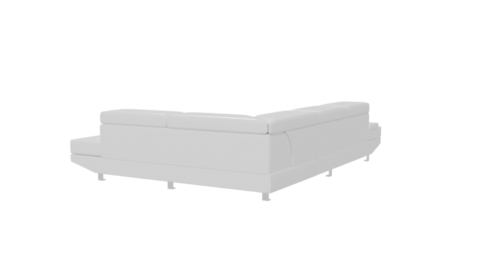 Contemporary L-Shaped Sofa 3D Model - Professional 3D Model Render 6