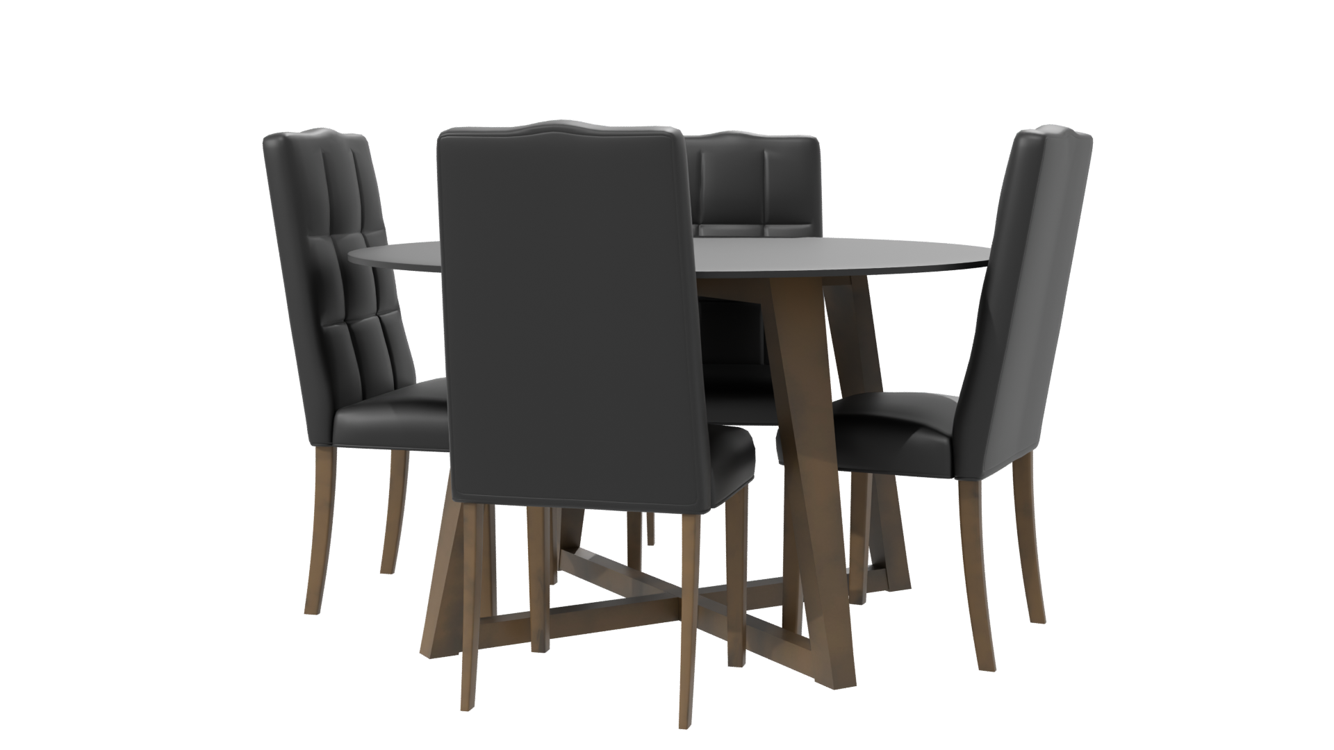 Contemporary Glass Dining Set 3D - Professional 3D Model Render 7