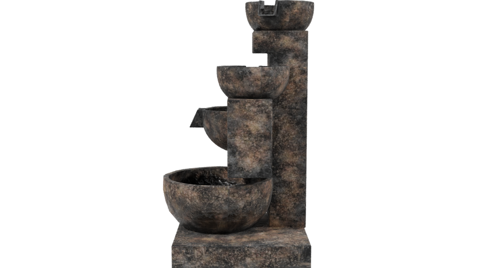 Stylish Stone Fountain 3D Model - Professional 3D Model Render 2