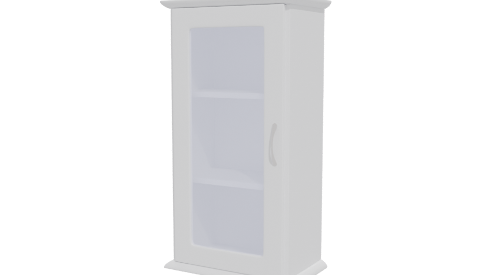 Elegant Glass Door Cabinet 3D - Professional 3D Model Render 12