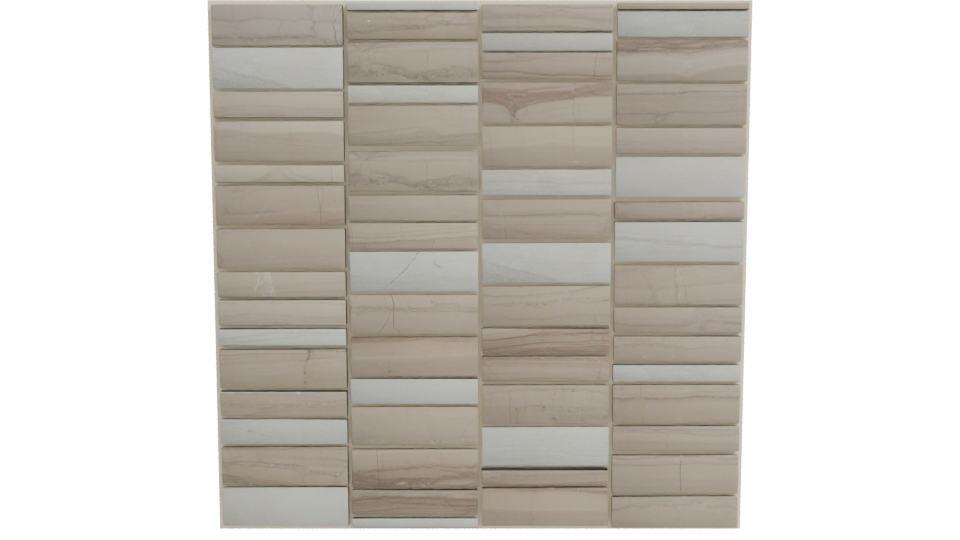 Elegant Decorative Wall Tiles 3D - Professional 3D Model Render 11
