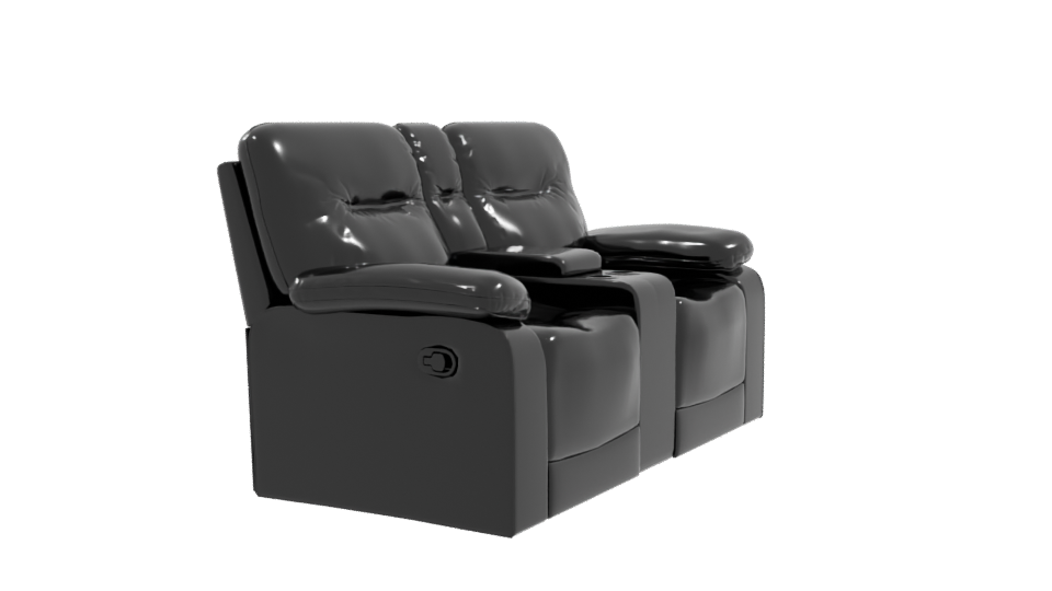 Stylish Leather Reclining Sofa 3D Model - Professional 3D Model Render 9